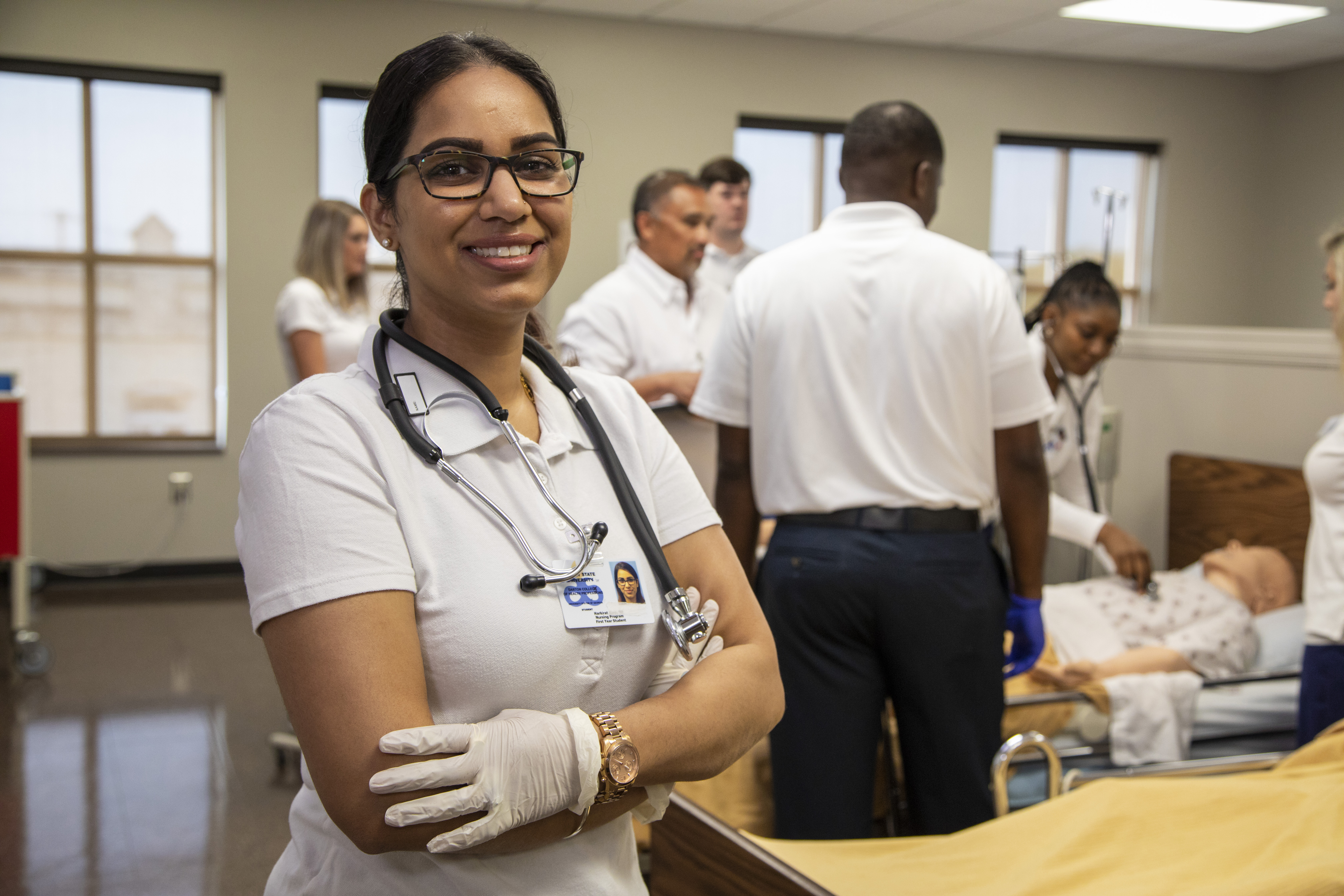 Nursing student smiling