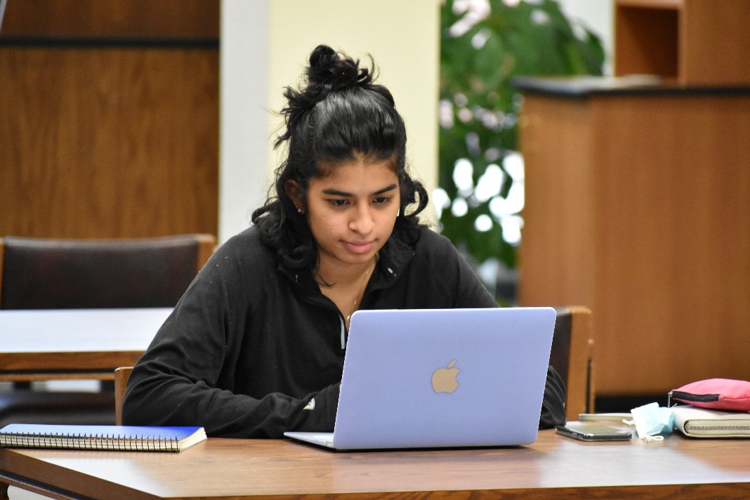 student on laptop