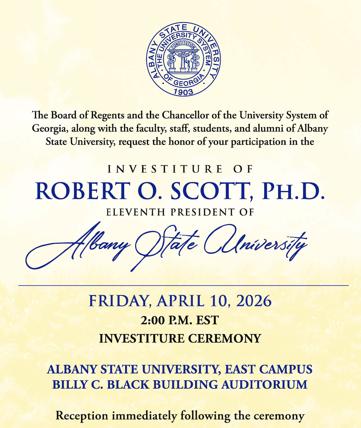 Investiture Invite Investiture Invite