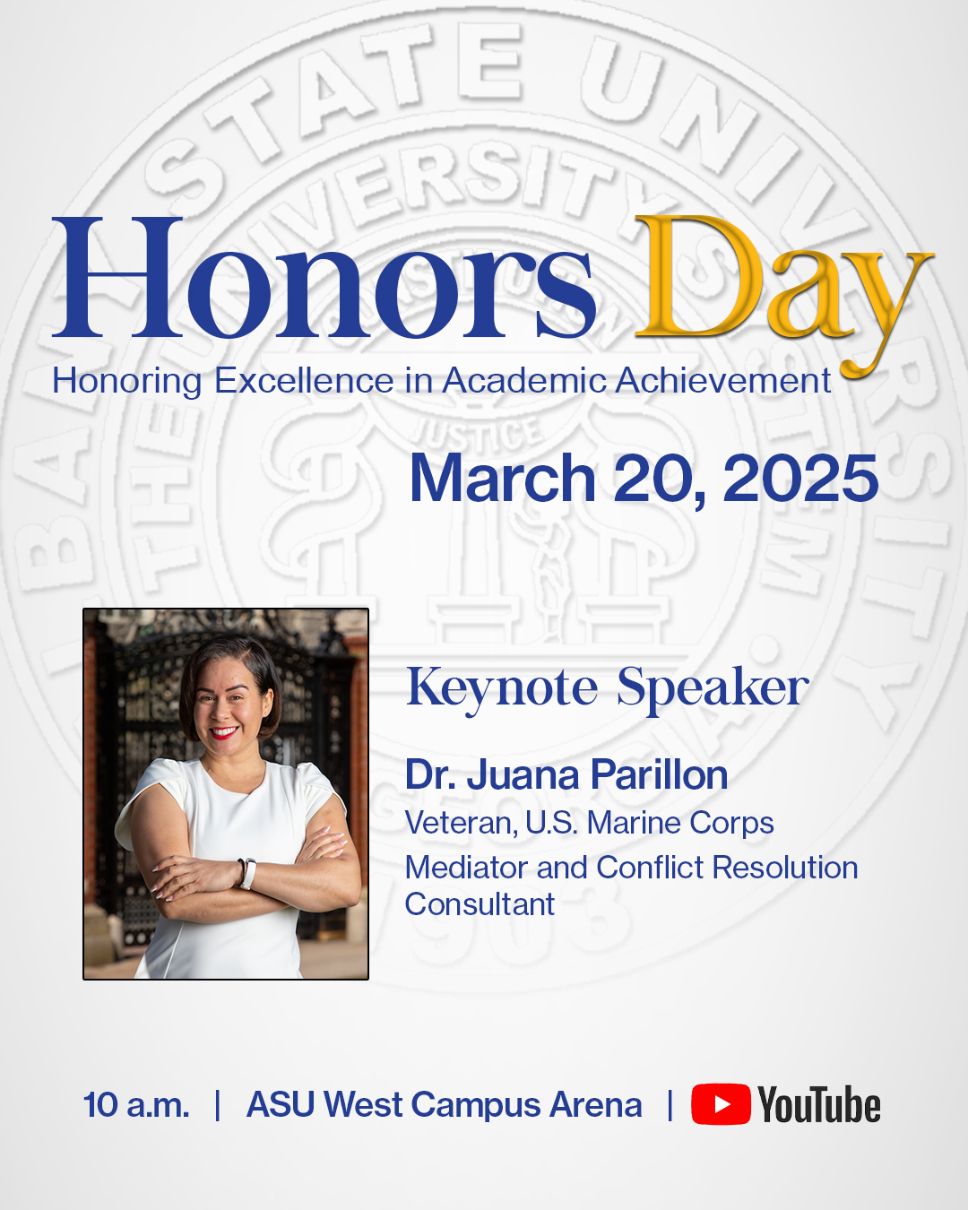 Honors Day with Keynote Speaker, Dr. Juana Parillon