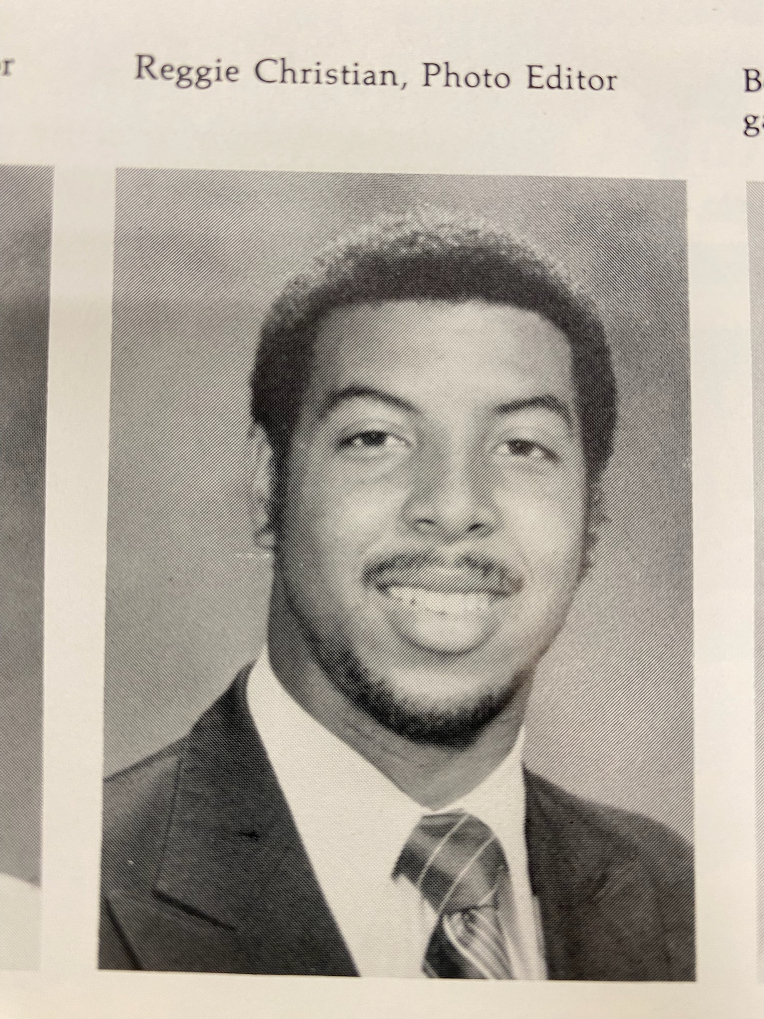 Reginald Christian as ASU Yearbook Photo Editor